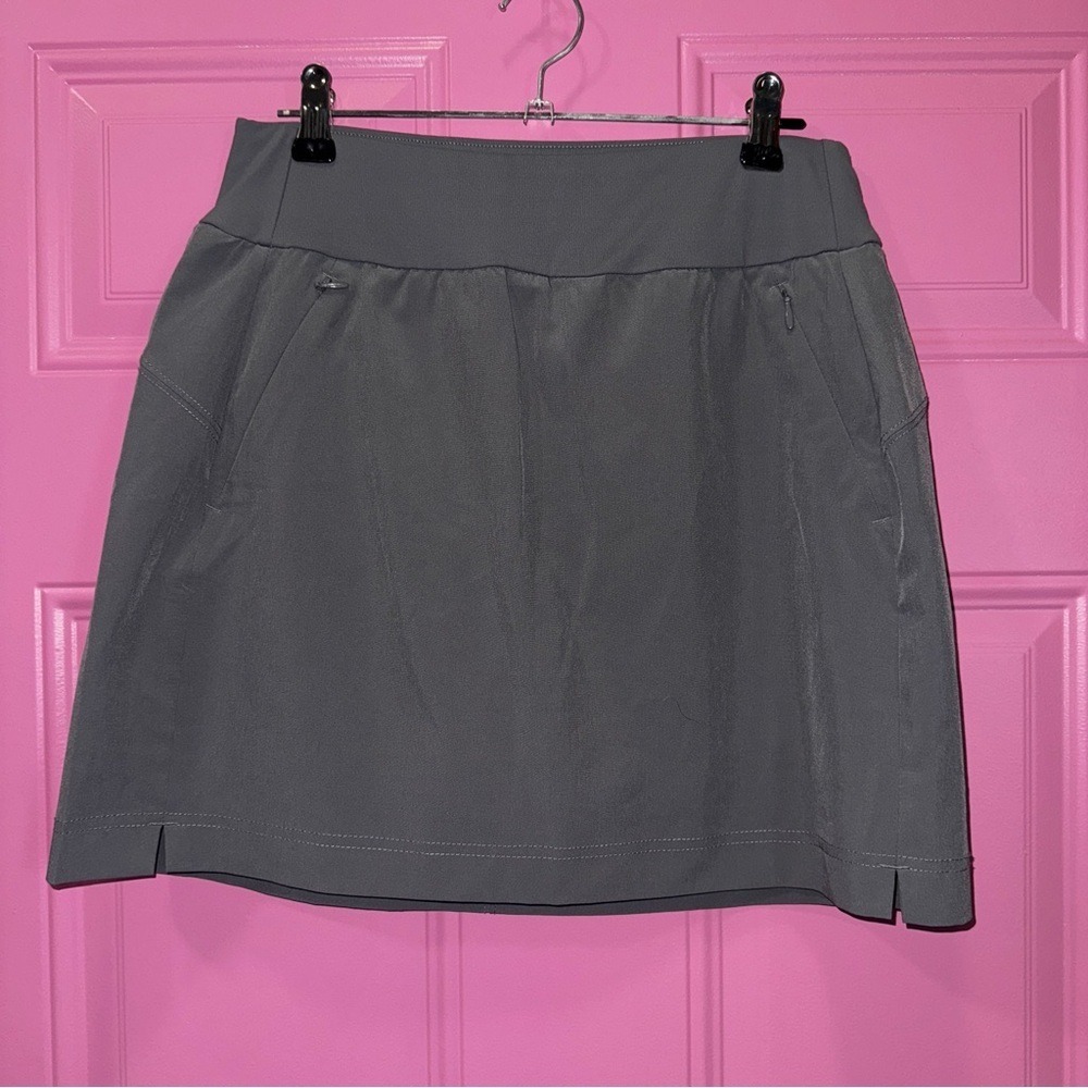 RBX‎ Charcoal Gray Athletic Skort with Built-in Shorts and Zipper Pockets Small